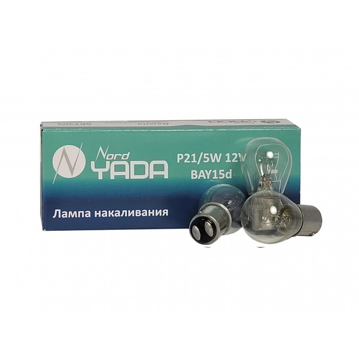 Лампа (Стоп + габарит) P21/5 W 12V BAY15d (габарит - стоп-сигнал) (2 контакта) NORD YADA 